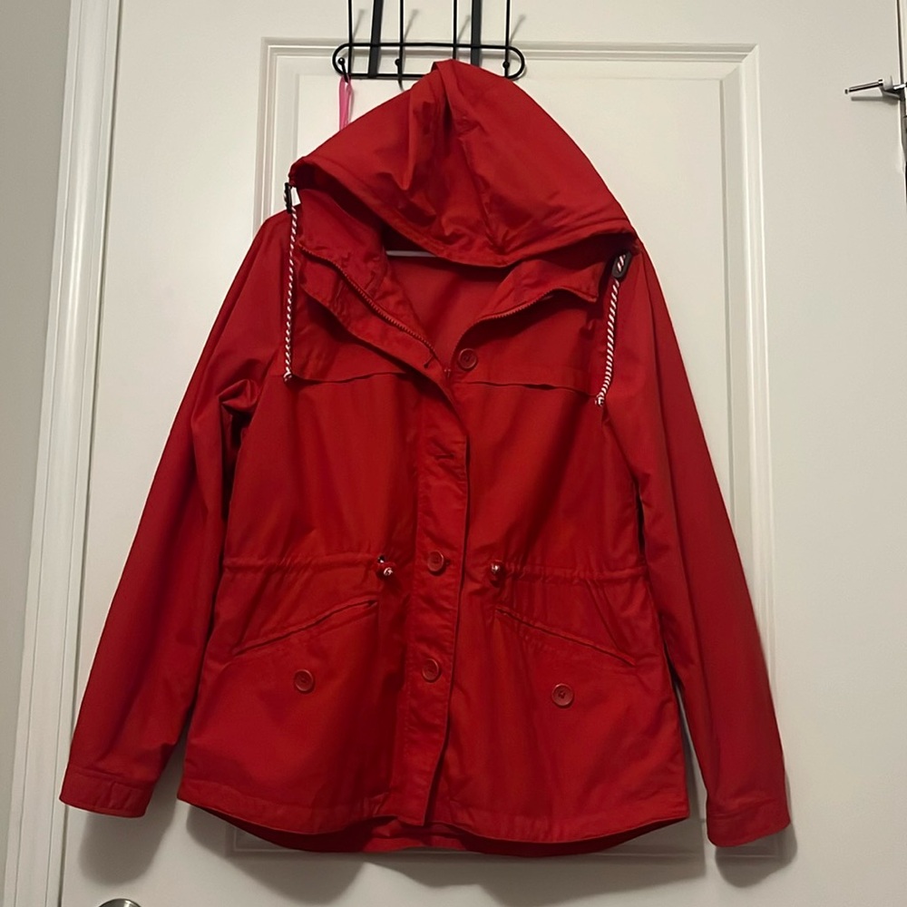 Red J Crew Rain-jacket